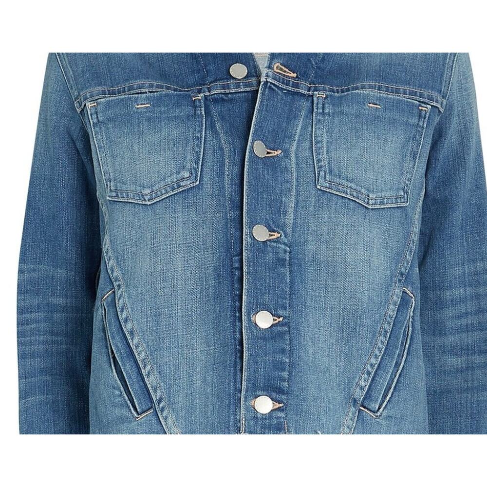 NWT L'AGENCE Jemma Slim Denim Jacket Pomona Blue S - Picture 3 of 5